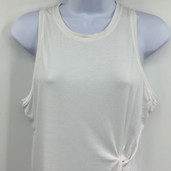 Athleta White Tank with Twist Detail Sz M‎ - Picture 3 of 7